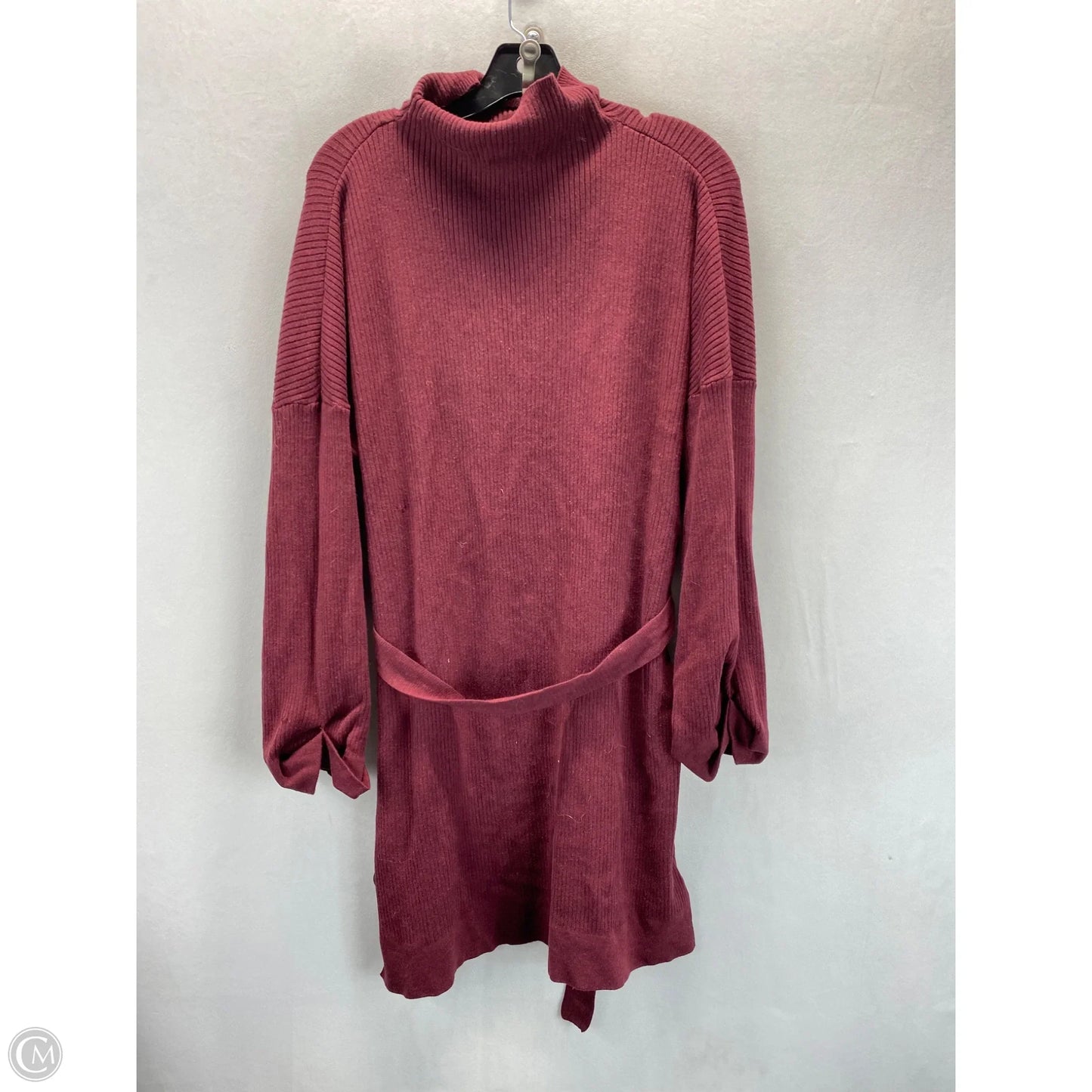 Dress Sweater By Clothes Mentor In Maroon, Size: M