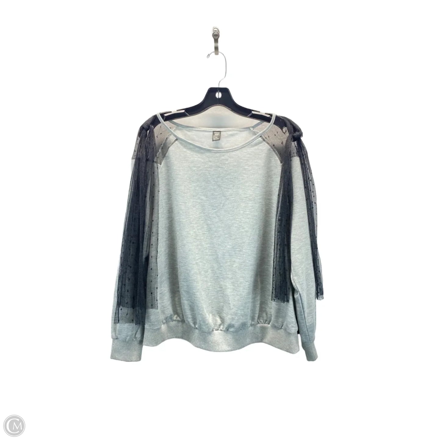 Top Long Sleeve By Shein In Grey, Size: Xl