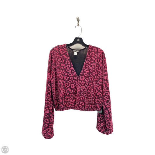 Top Long Sleeve By Venus In Pink, Size: L
