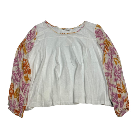 Top Ls By Mittoshop In Cream & Pink, Size:S