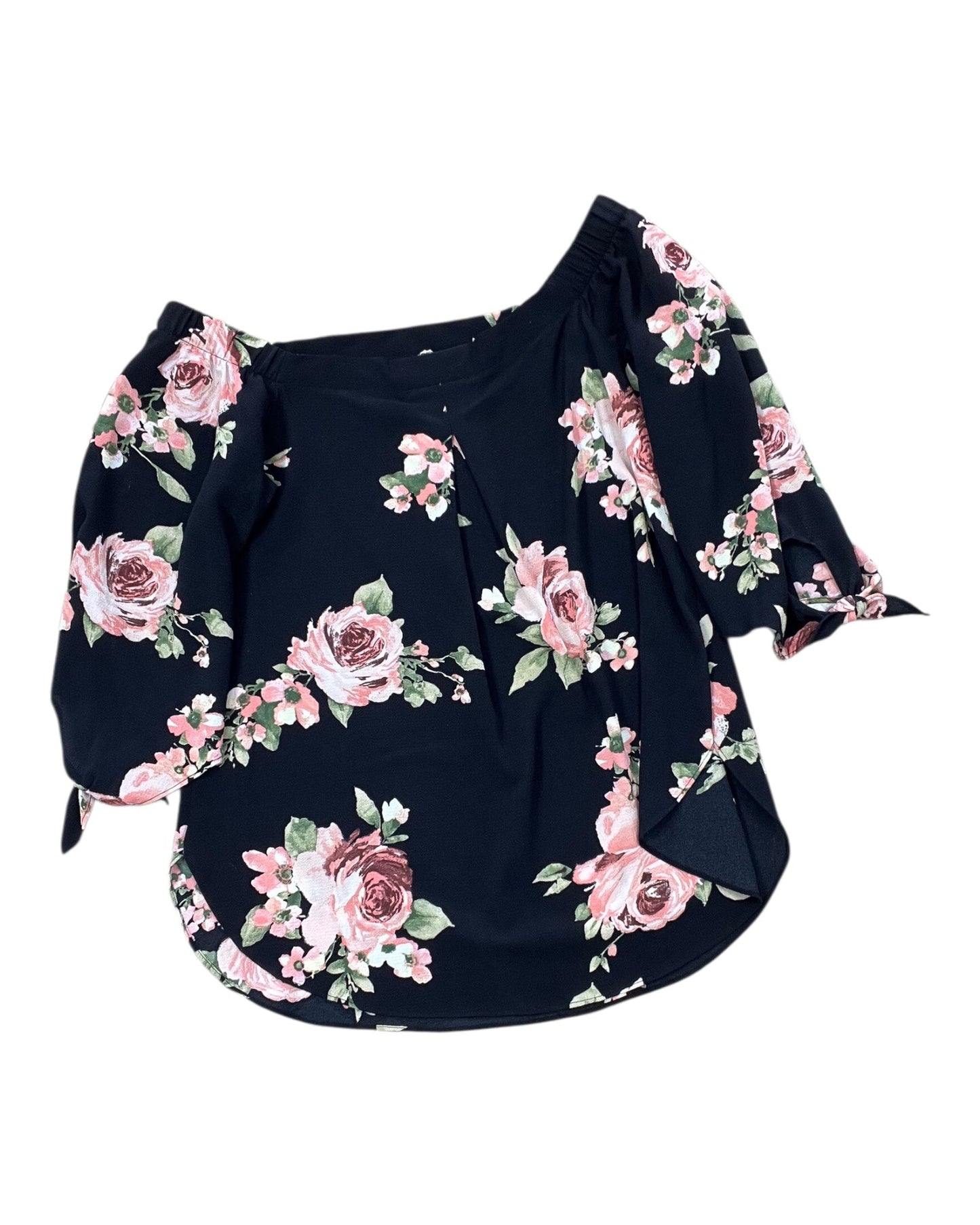 Top 3/4 Sleeve By Clothes Mentor In Black, Size:S