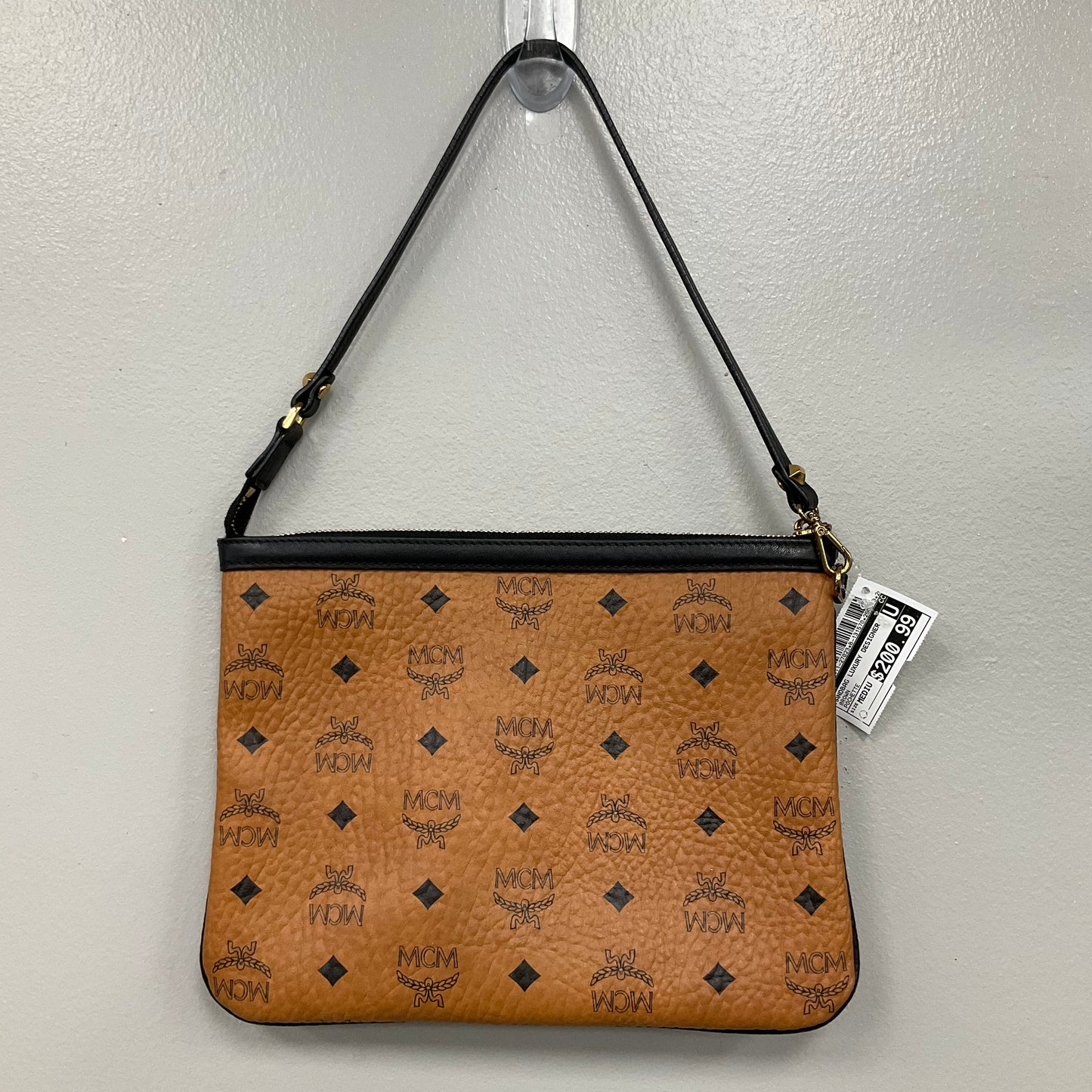Handbag Luxury Designer By Mcm In Brown, Size:Medium