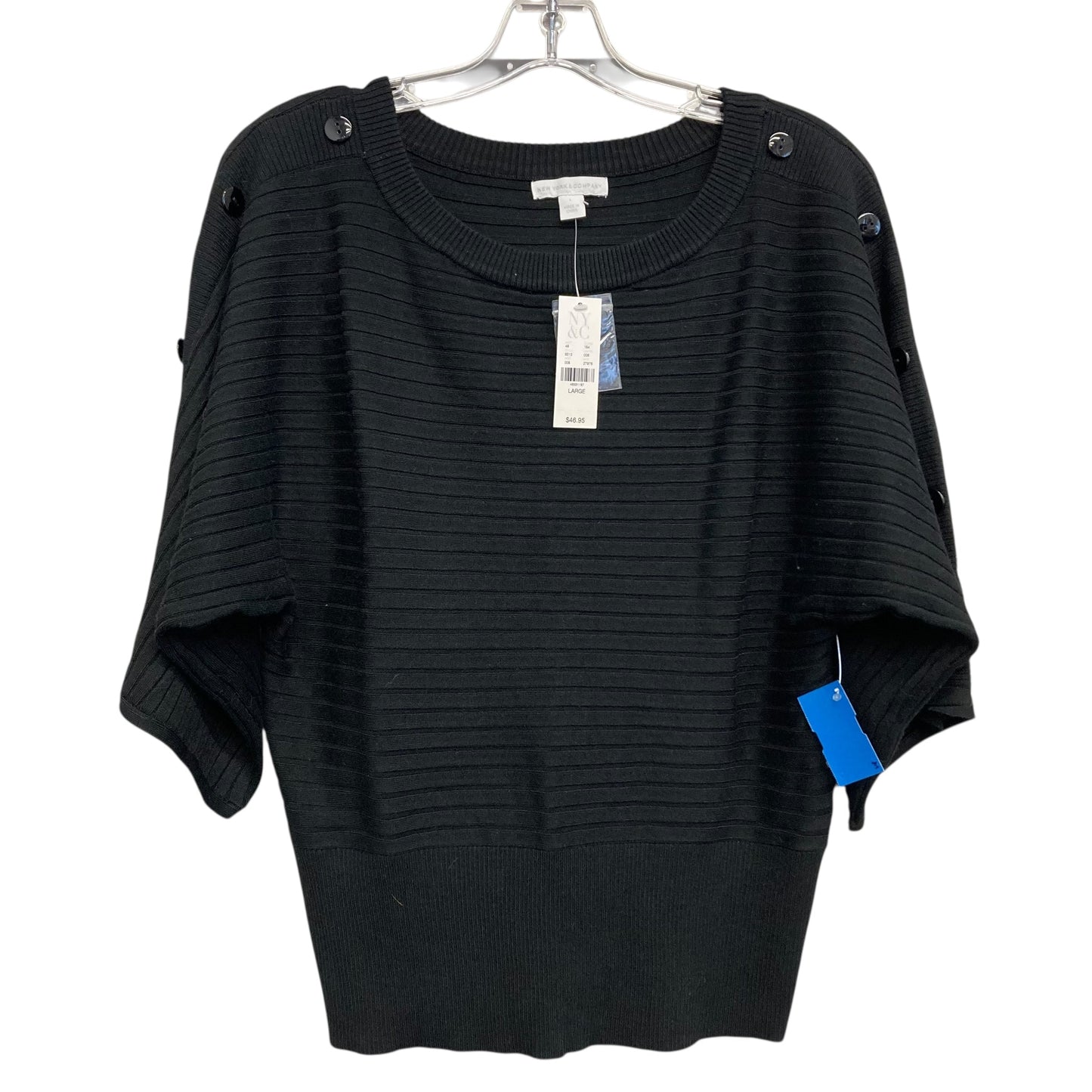 Sweater By New York And Co In Black, Size:L