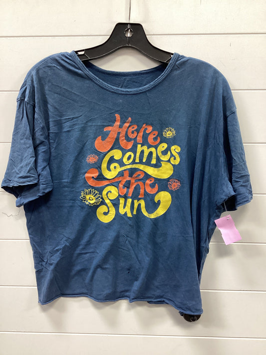 Top Ss By Clothes Mentor In Blue, Size:L