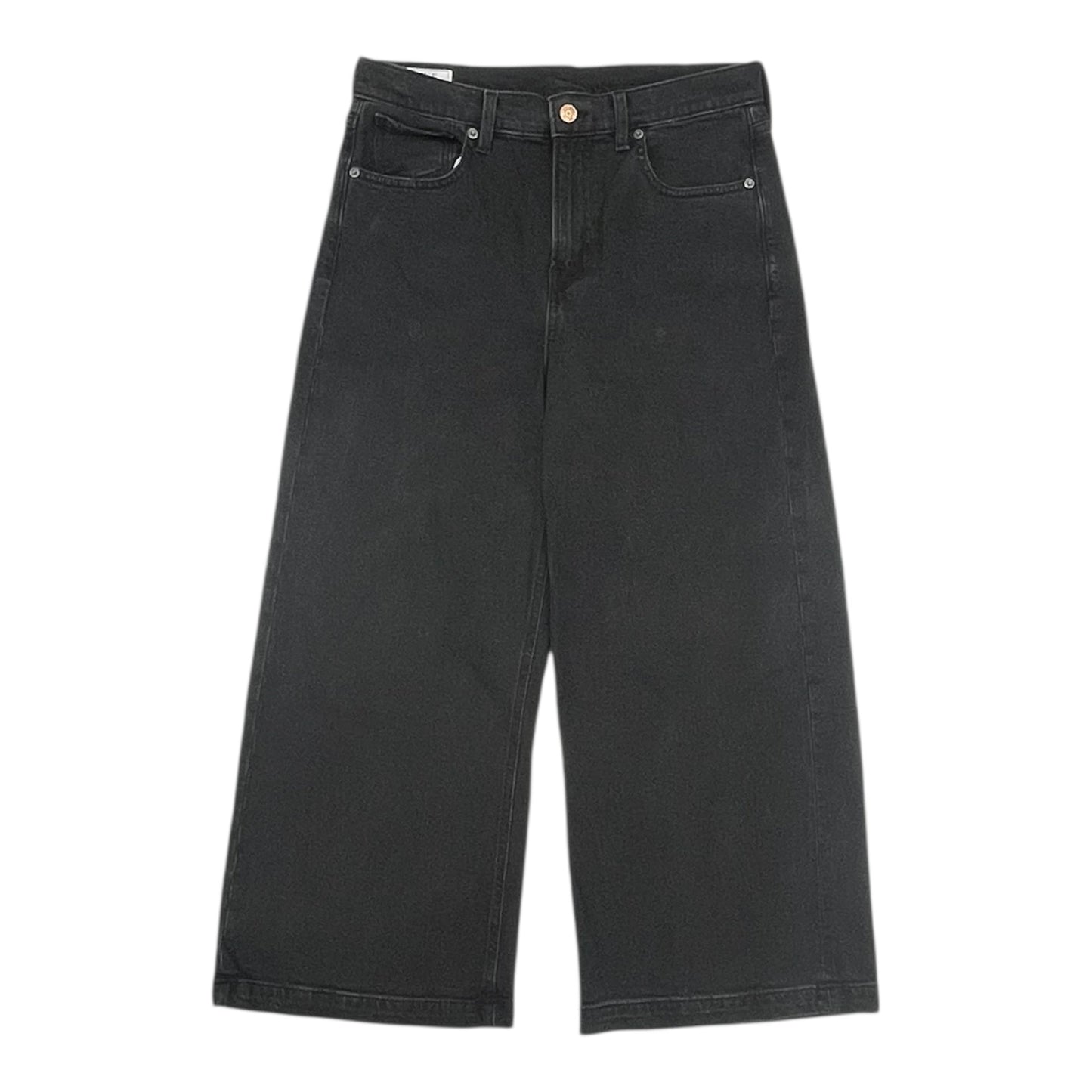 Jeans Straight By Gap In Black Denim, Size:8