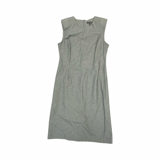 Dress Casual Midi By Banana Republic In Grey, Size:16
