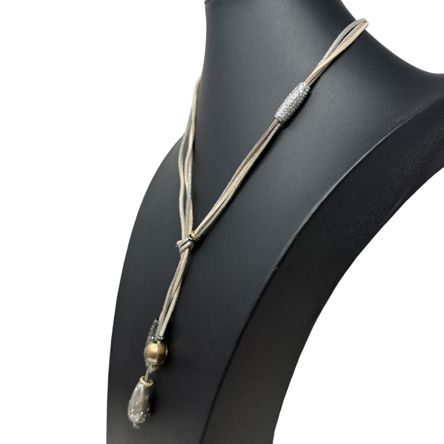 Multi Strand Lariat Beaded Multi Pendant Necklace By Chico’s