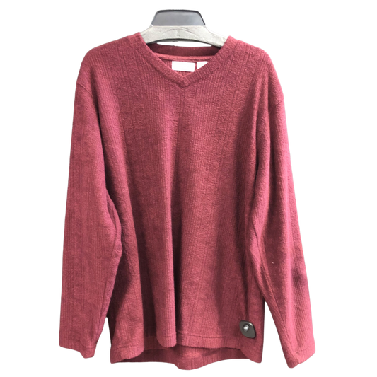 Sweater By Liz Claiborne In Maroon, Size: L