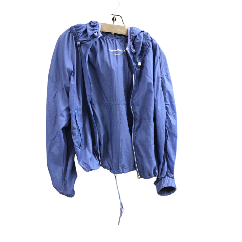 Jacket Windbreaker By Max Studio In Blue, Size: L