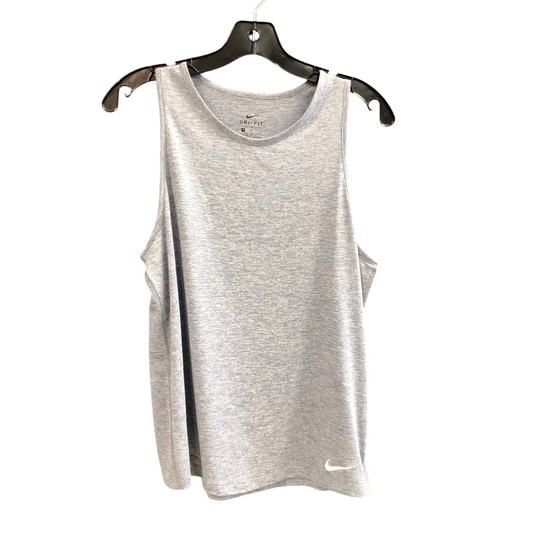 Athletic Tank Top By Nike In Grey, Size: M