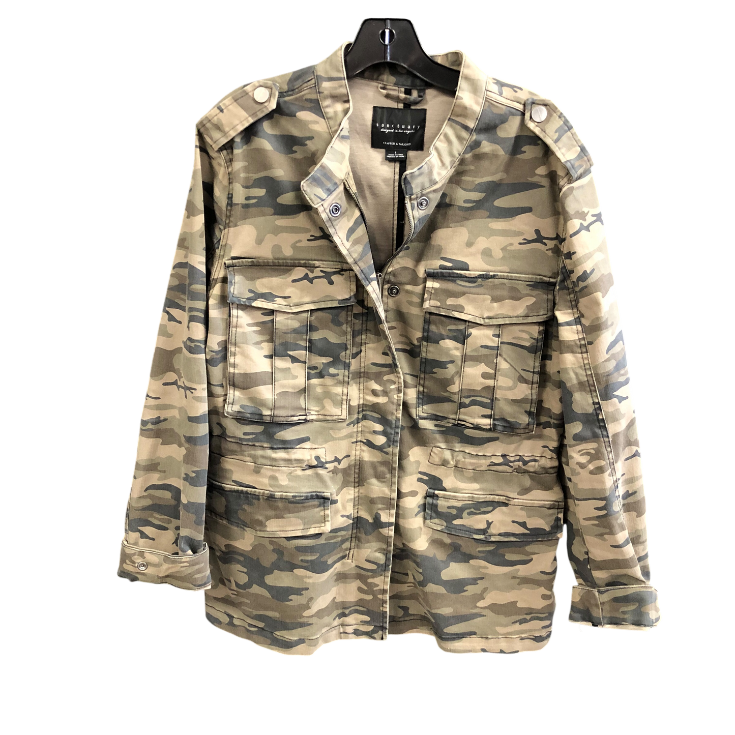 Jacket Utility By Sanctuary In Camouflage Print, Size: M