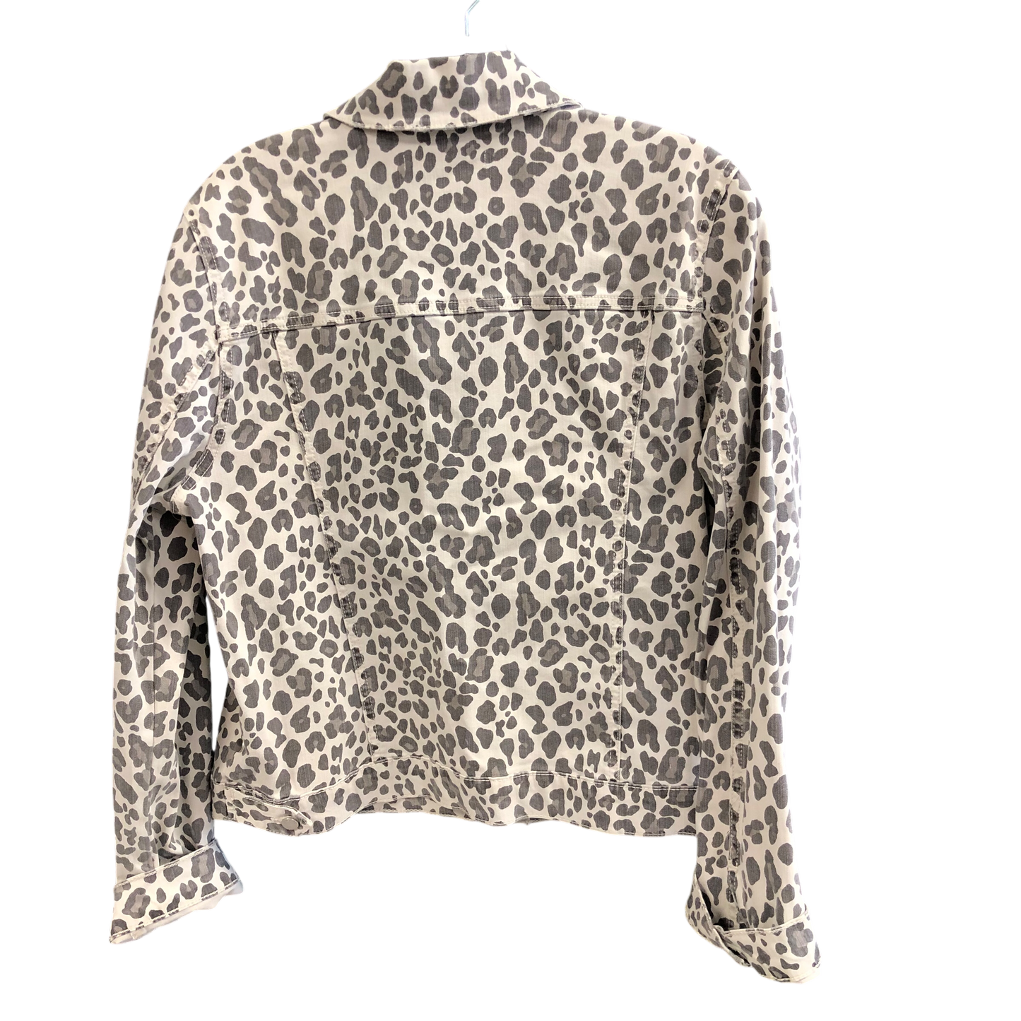 Jacket Denim By Level 99 In Animal Print, Size: L