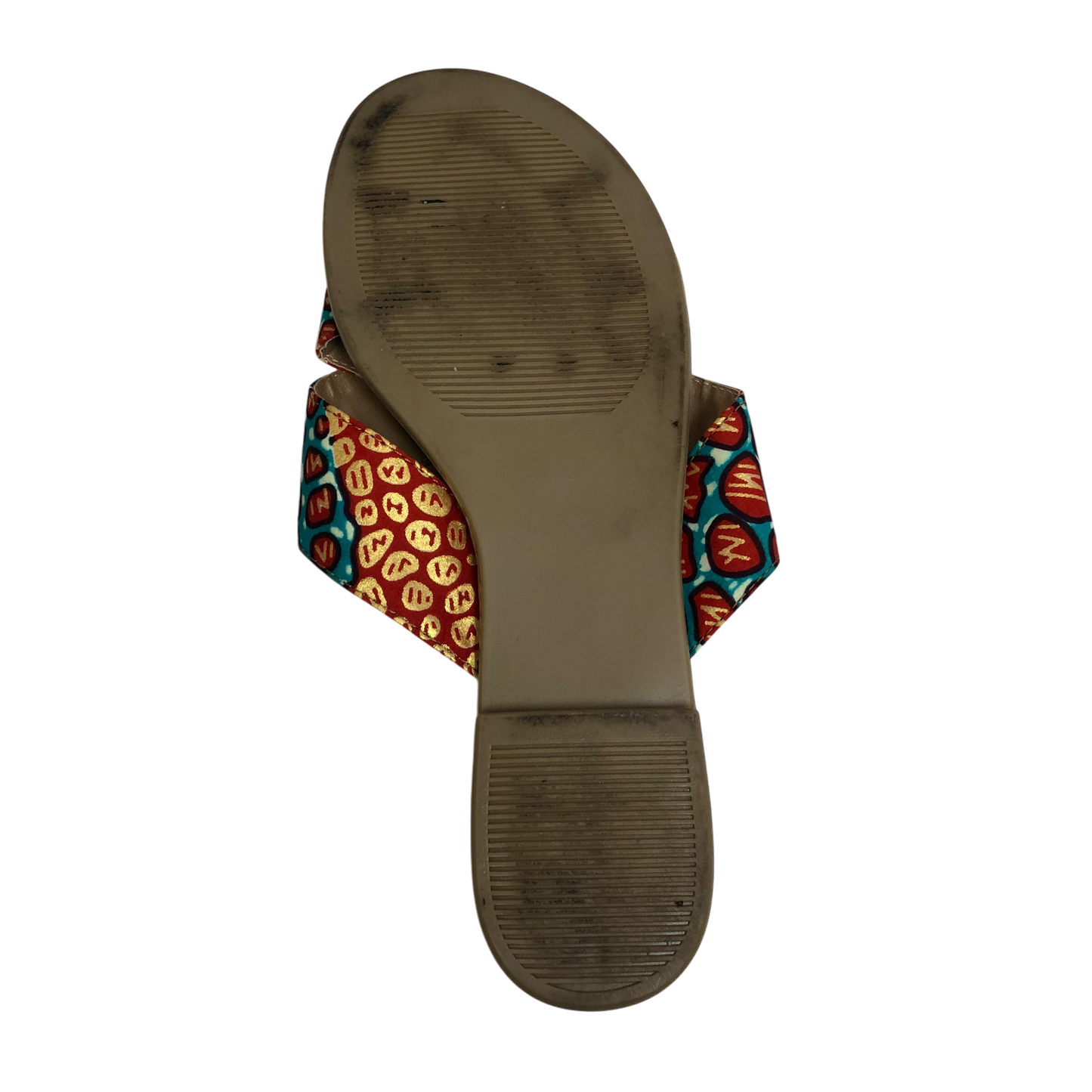 Sandals Flats By Clothes Mentor In Multi-colored, Size: 8