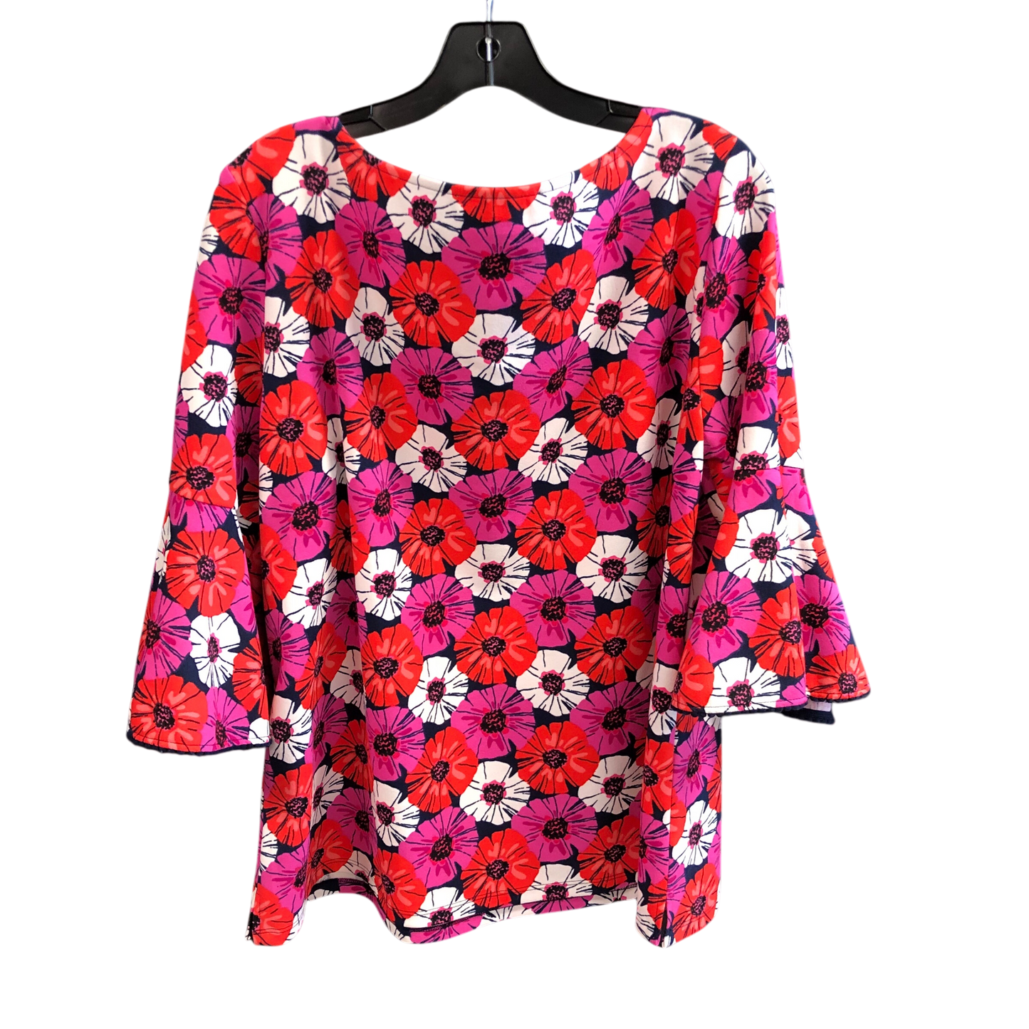 Top 3/4 Sleeve By Pappagallo In Floral Print, Size: Xl