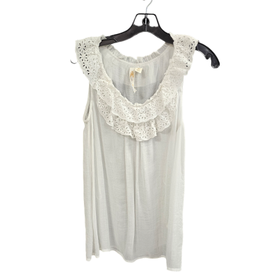 White Top Sleeveless Adiva, Size M