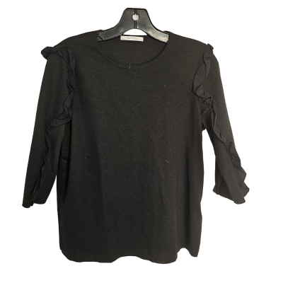 Black Top 3/4 Sleeve Zara, Size M