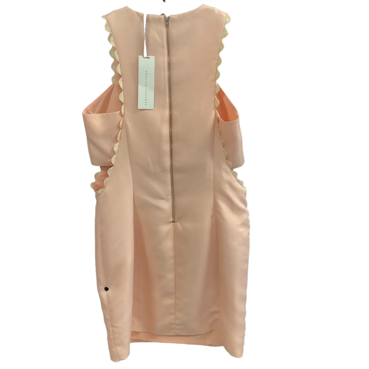 Peach Dress Designer English Factory, Size S