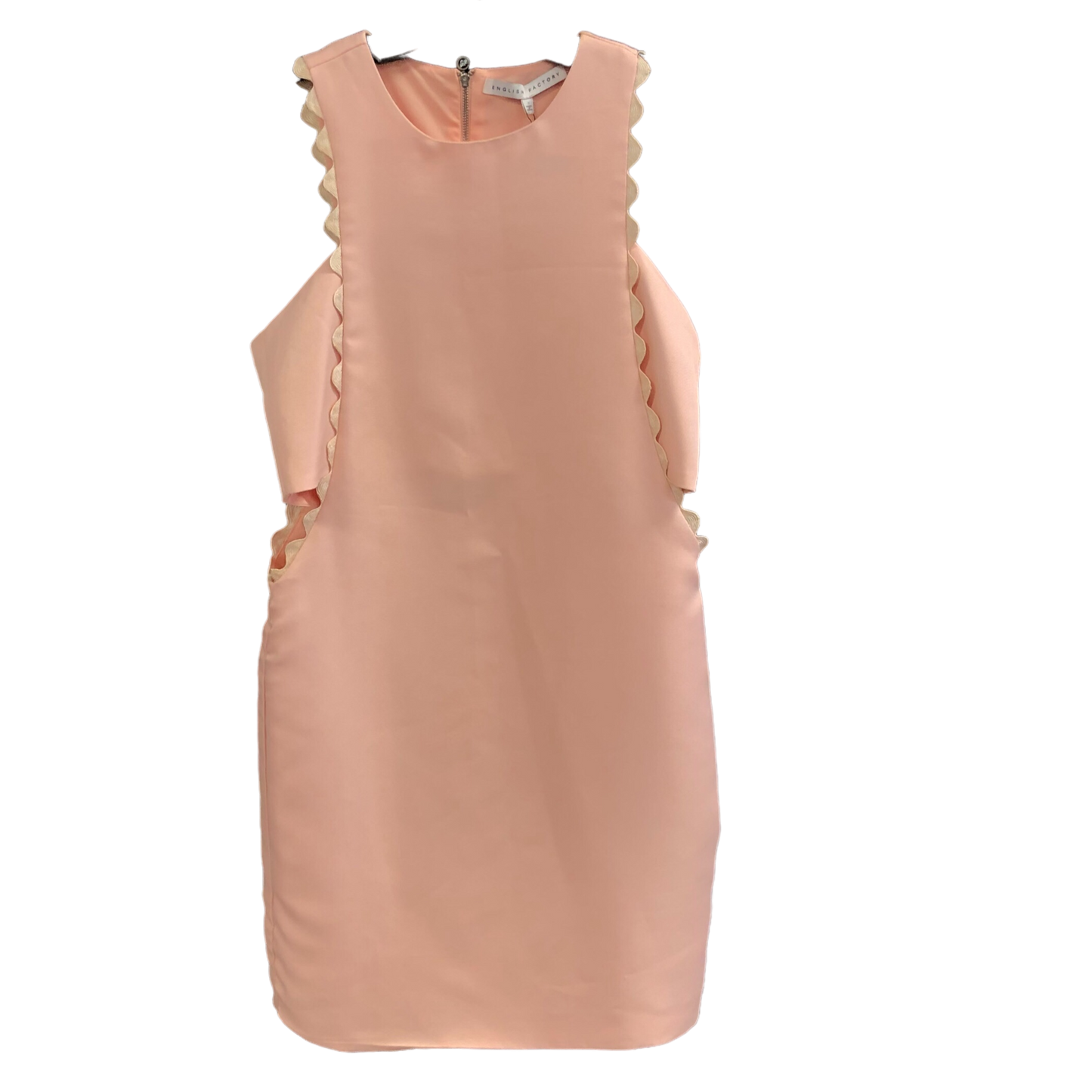 Peach Dress Designer English Factory, Size S