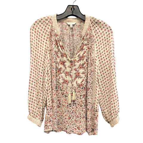 Floral Print Top Long Sleeve Lucky Brand, Size Xs