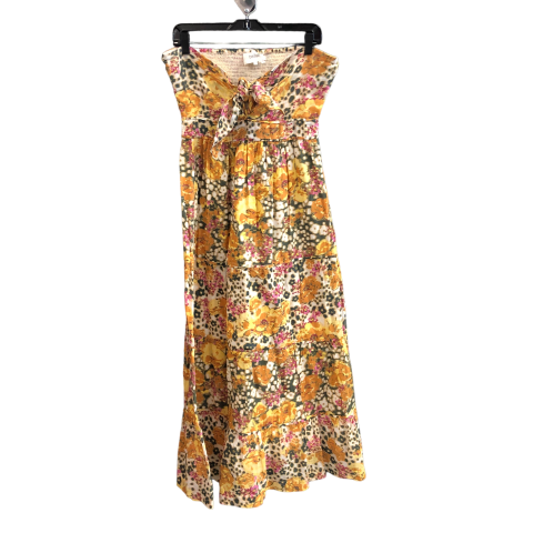 Dress Casual Maxi By Cmc In Green & Yellow, Size: L