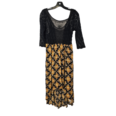 Dress Casual Maxi By Free People In Black & Yellow, Size: 6