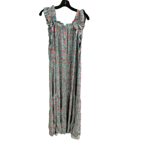 Dress Casual Maxi By Natural Life In Green & Pink, Size: L