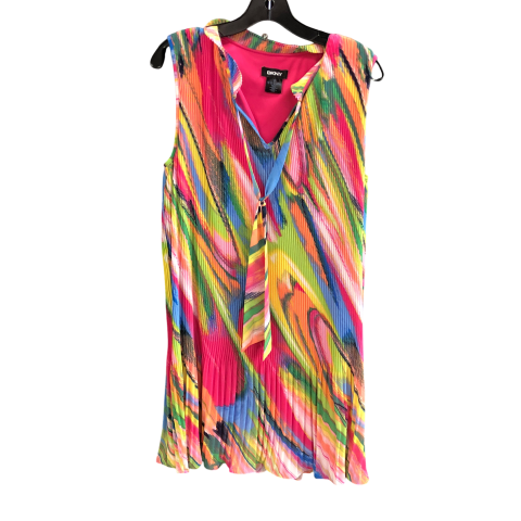 Dress Casual Midi By Dkny In Multi-colored, Size: 12