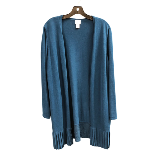 Cardigan By Chicos In Teal, Size: L