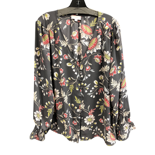 Top Long Sleeve By Loft In Floral Print, Size: Xxl