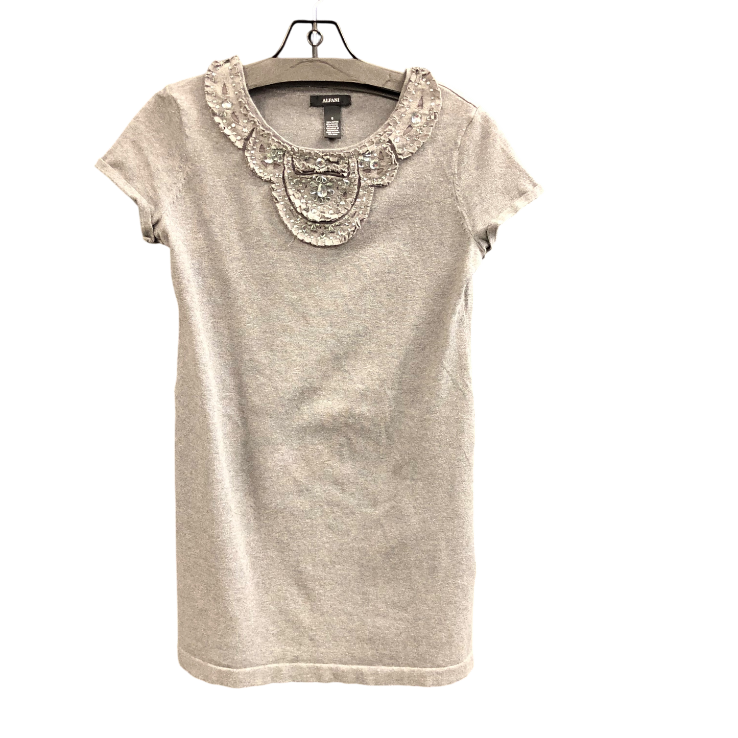 Top Short Sleeve By Alfani In Grey, Size: S