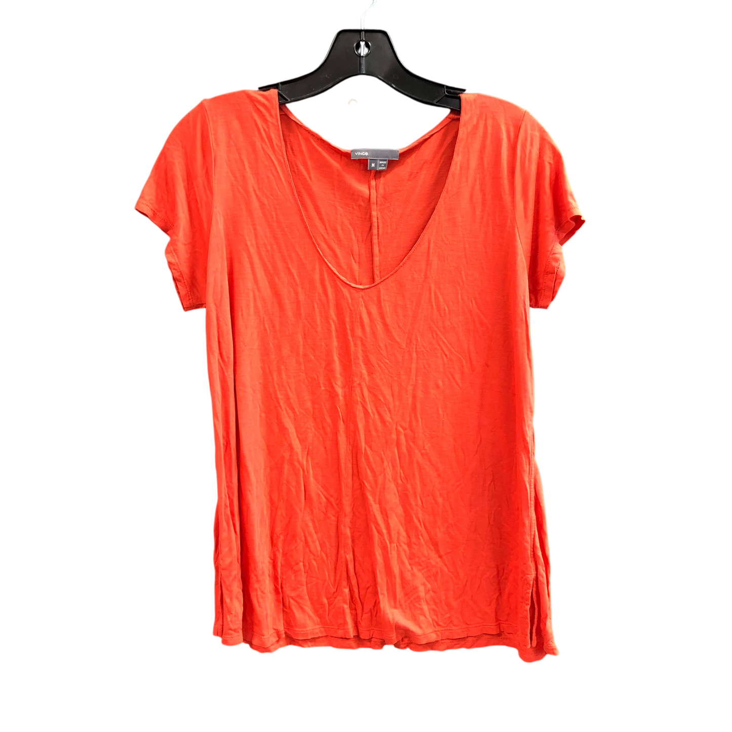 Top Short Sleeve By Vince In Orange, Size: M