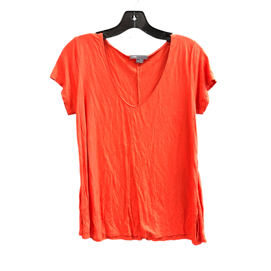 Top Short Sleeve By Vince In Orange, Size: M