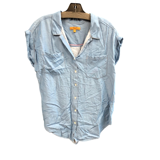 Top Short Sleeve By Jachs Girlfirend In Blue, Size: L