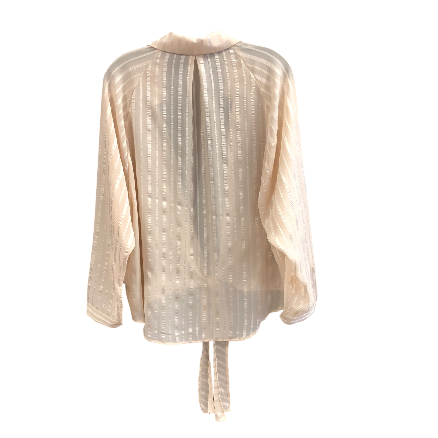 Top Long Sleeve By Cmc In Peach, Size: M