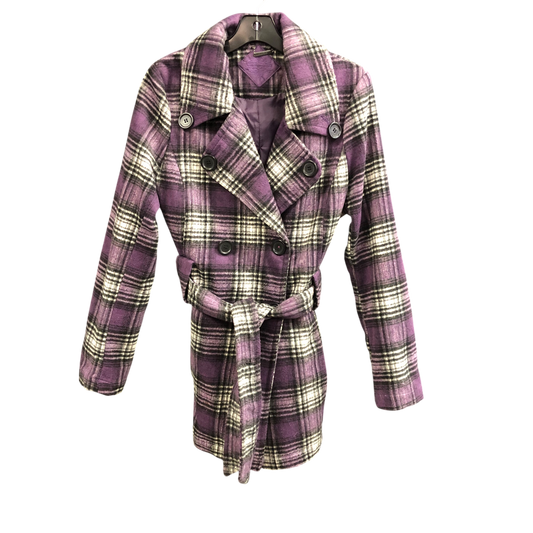 Coat Trench Coat By Jou Jou In Purple, Size: M