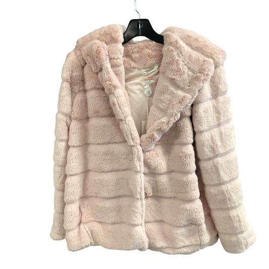 Jacket Faux Fur & Sherpa By COCO NUT In Pink, Size: M