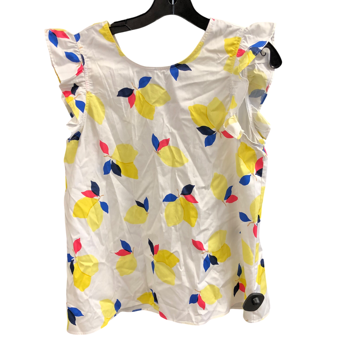 TOP SLEEVELESS YELLOW AND WHITE DESIGNER BY KATE SPADE SIZE:M