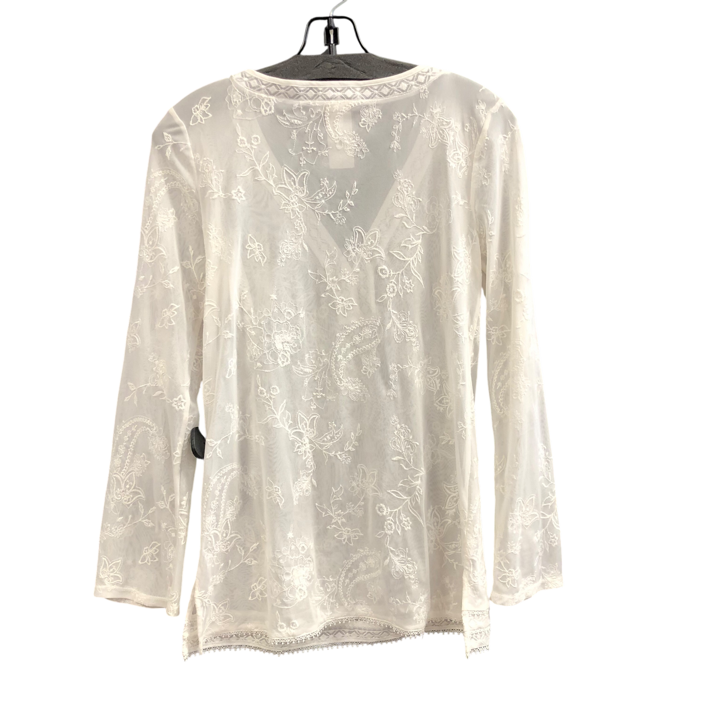 Top Long Sleeve By White House Black Market In White, Size: Xs