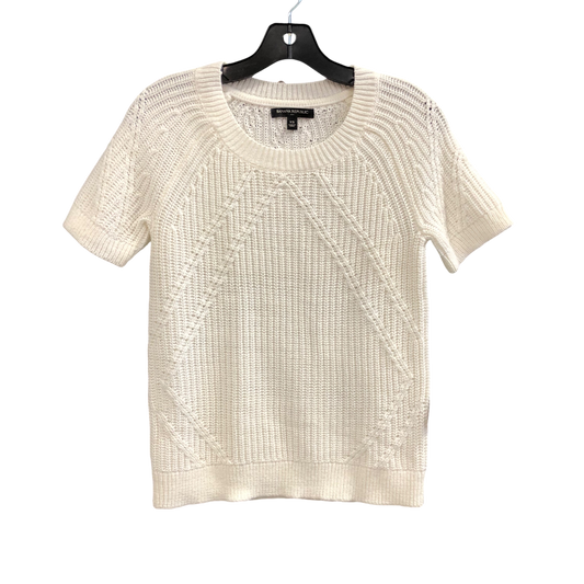 Sweater Short Sleeve By Banana Republic In White, Size: Xs