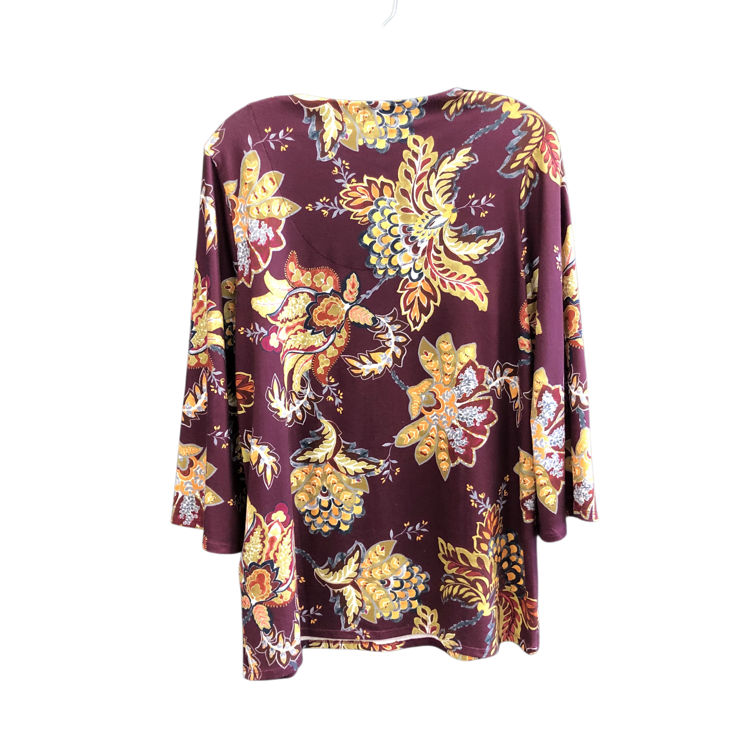 Top 3/4 Sleeve By Chicos In Purple, Size: M