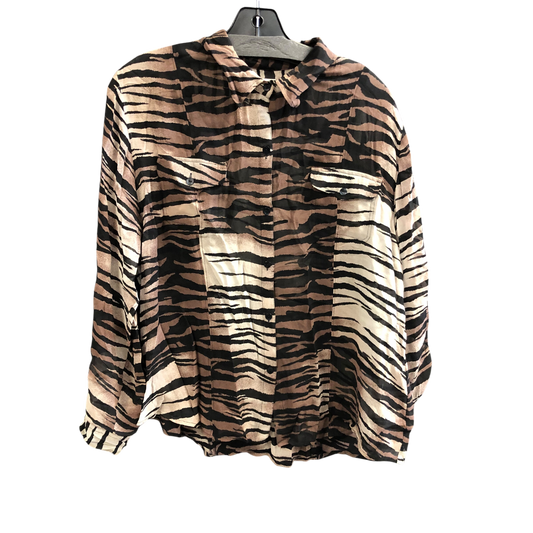 Top Long Sleeve By Chicos In Animal Print, Size: L