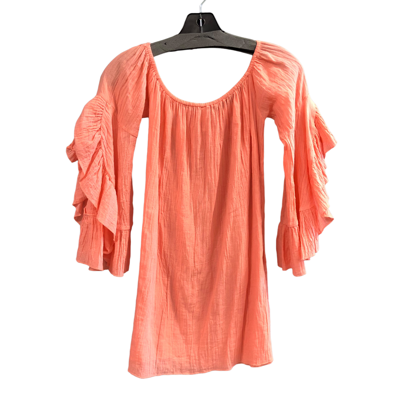 Top 3/4 Sleeve By Elan In Coral, Size: S