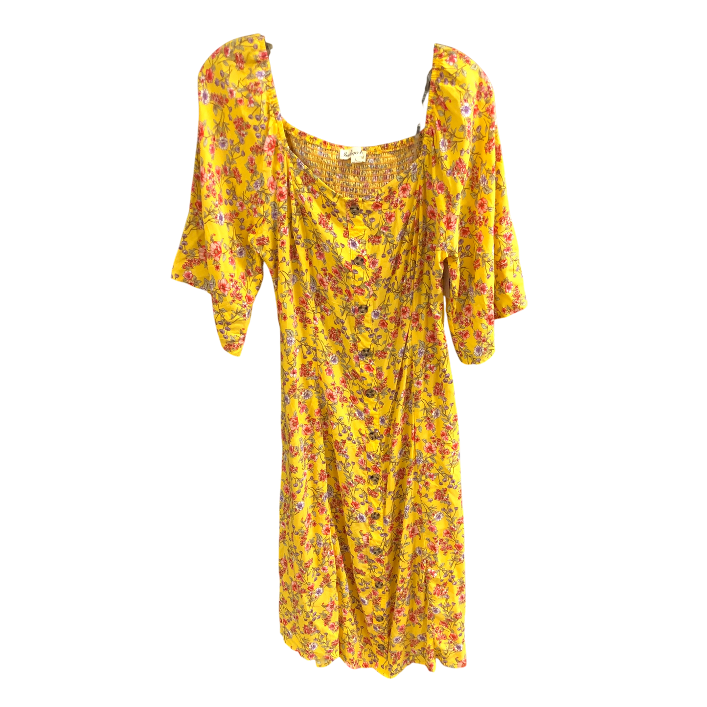 Dress Casual Midi By INDIGO ROSE In Yellow, Size: L