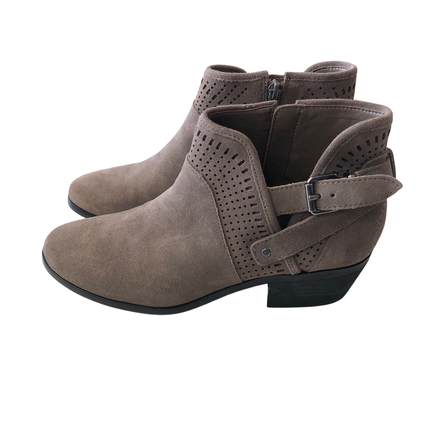 Boots Ankle Heels By Vince Camuto In Taupe, Size: 7.5