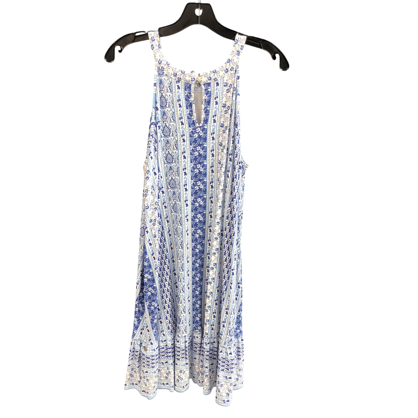 Dress Casual Short By Loft In Blue & White, Size: L