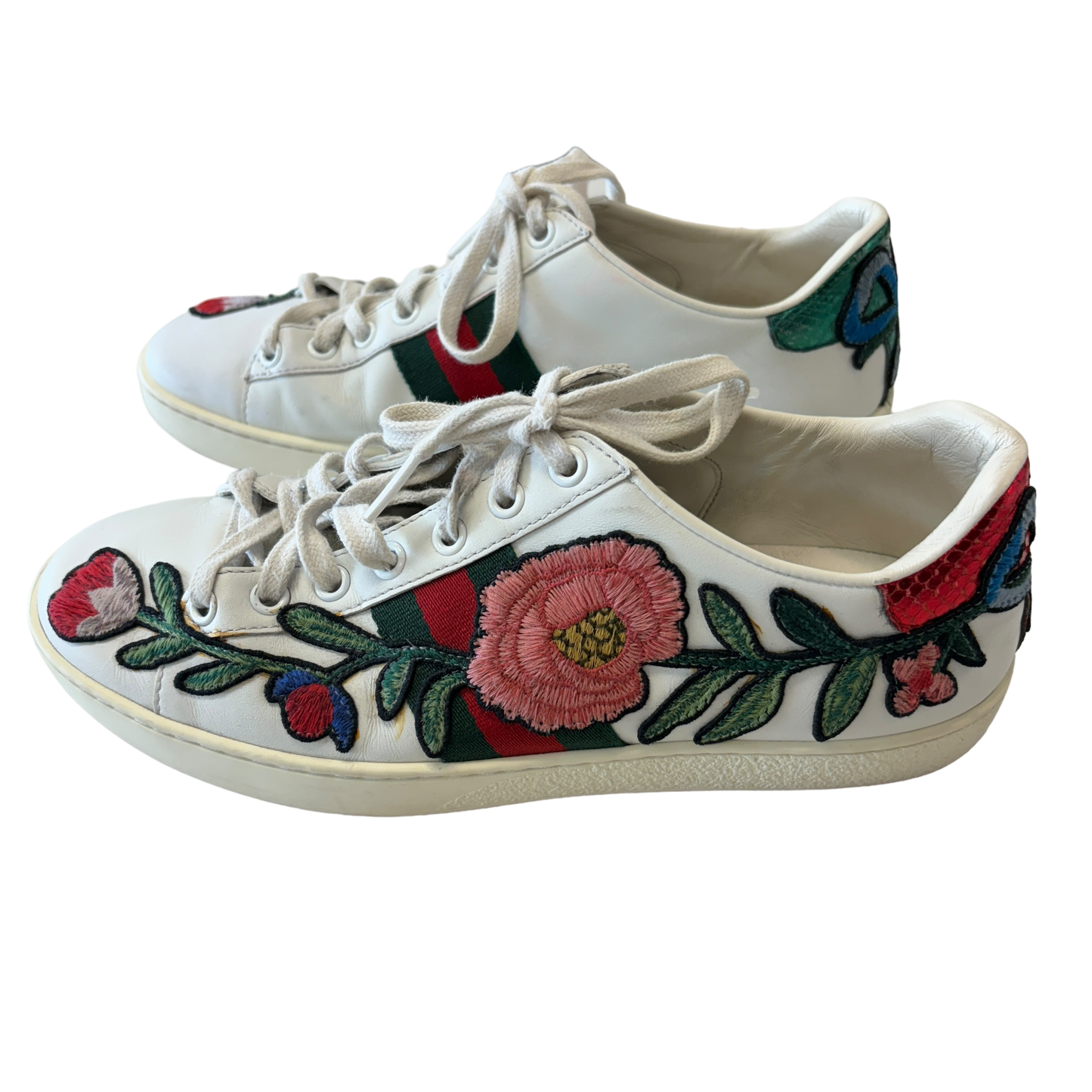 Floral Print Shoes Designer Gucci, Size 6.5