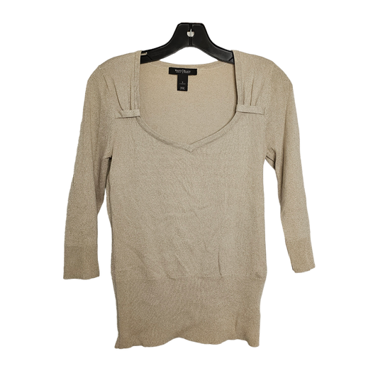 Beige Top 3/4 Sleeve White House Black Market, Size S