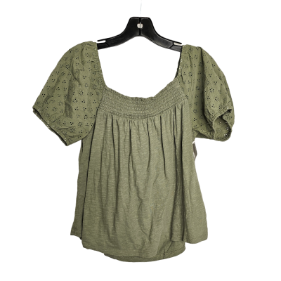 Green Top Short Sleeve Lucky Brand, Size M