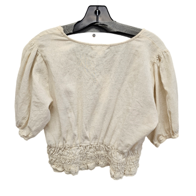 Cream Top Short Sleeve SIM & SAM, Size Xl