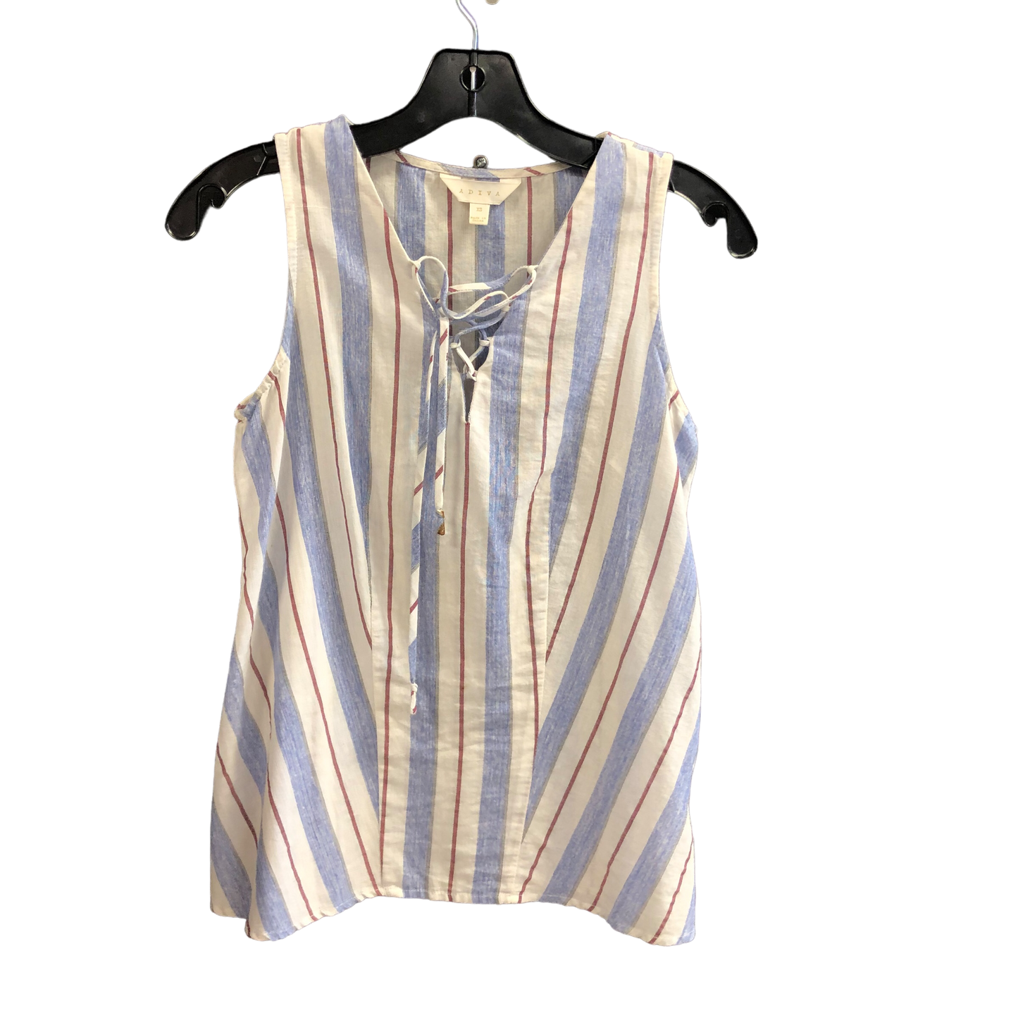 Striped Pattern Top Sleeveless Adiva, Size Xs